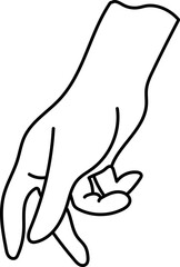 Woman hand sign illustration