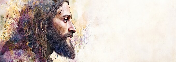Artistic depiction of a long-haired man