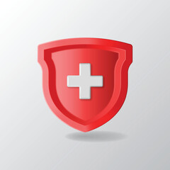 Obraz premium Red shield