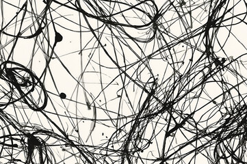 Freehand sketch-style background with black ink lines on off-white paper texture,