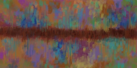 Abstract image for printing - digital painting. The picture is painted by hand on a tablet. © neurostructure