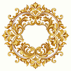 vintage frame with floral ornament