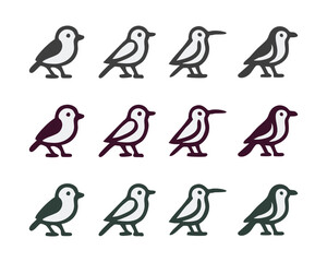 Bird icon set animal icon set