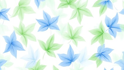 Soft-hued colorful leaf pattern