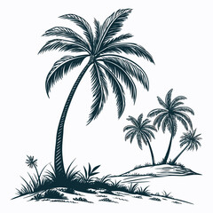 adonidia palm trees white background.eps