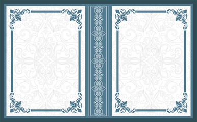 Obraz premium Book cover, vintage pattern decoration, book template, abstract pattern