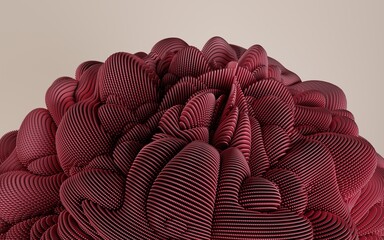 3d render of abstract detailed shape. Creative futuristic background.