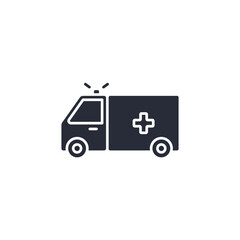 ambulance icon. projector Symbol sign for mobile concept and web design. Vector icon, Logo illustration, Vector graphics