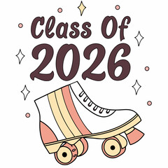 Class of 2026 roller skate graduation design