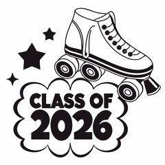 Class of 2026 roller skate graduation design
