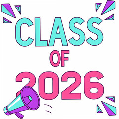 Class of 2026 graduation announcement design element