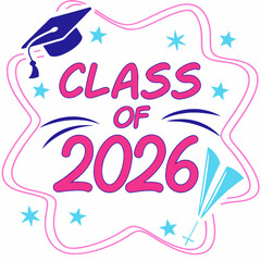 Class of 2026 graduation design element