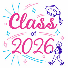 Class of 2026 graduation design element