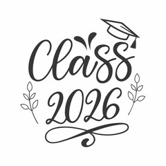 Class of 2026 graduation design element