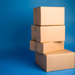 Obraz premium stack of cardboard boxes