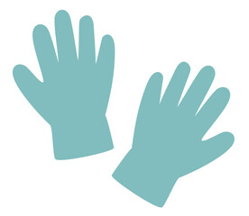 可愛くてシンプルな医療用手袋のベクターイラストアイコン(Cute and Simple Vector Illustration Icon of Medical Gloves)