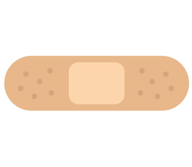 可愛くてシンプルな絆創膏のベクターイラストアイコン(Cute and Simple Vector Illustration Icon of Adhesive Bandage)
