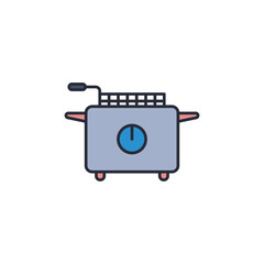 deep fryer icon. projector Symbol sign for mobile concept and web design. Vector icon, Logo illustration, Vector graphics