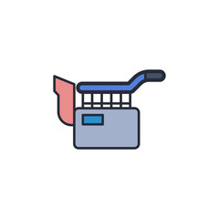 deep fryer icon. projector Symbol sign for mobile concept and web design. Vector icon, Logo illustration, Vector graphics