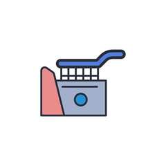 deep fryer icon. projector Symbol sign for mobile concept and web design. Vector icon, Logo illustration, Vector graphics