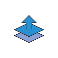 layer icon. projector Symbol sign for mobile concept and web design. Vector icon, Logo illustration, Vector graphics