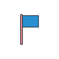 flag icon. projector Symbol sign for mobile concept and web design. Vector icon, Logo illustration, Vector graphics