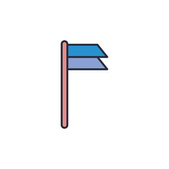 flag icon. projector Symbol sign for mobile concept and web design. Vector icon, Logo illustration, Vector graphics