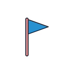 flag icon. projector Symbol sign for mobile concept and web design. Vector icon, Logo illustration, Vector graphics