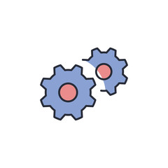 gear icon. projector Symbol sign for mobile concept and web design. Vector icon, Logo illustration, Vector graphics