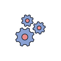 gear icon. projector Symbol sign for mobile concept and web design. Vector icon, Logo illustration, Vector graphics