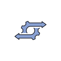 gear icon. projector Symbol sign for mobile concept and web design. Vector icon, Logo illustration, Vector graphics