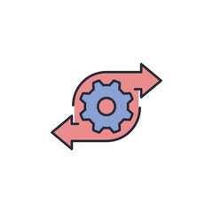 gear icon. projector Symbol sign for mobile concept and web design. Vector icon, Logo illustration, Vector graphics