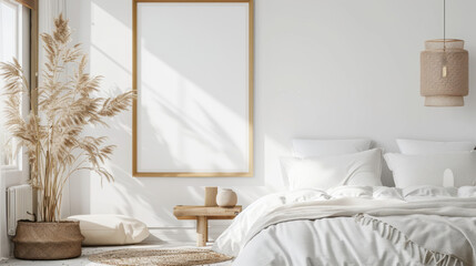 mockup frame in home interior