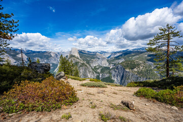 Yosemite's Half Dome and Nevada Falls taken from Glacier Point in the Spring of 2025