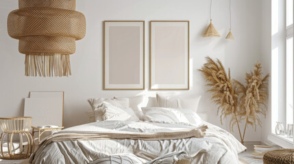 mockup frame in home interior