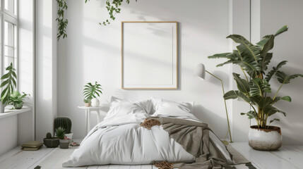mockup frame in home interior