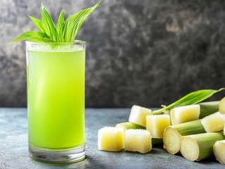 Refreshing Sugarcane Juice with Garnish, Sugarcane Drink Recipe Sugarcane juice, healthy drink