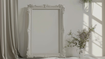 mockup frame in home interior