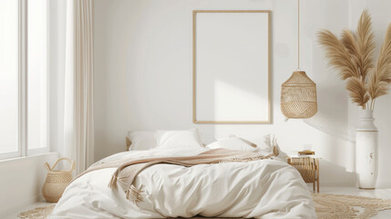 mockup frame in home interior