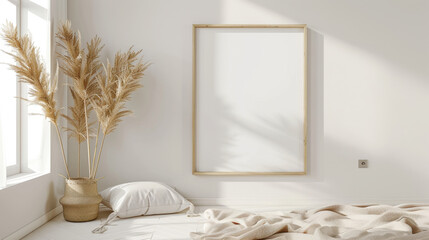 mockup frame in home interior