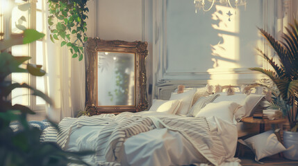 mockup frame in home interior