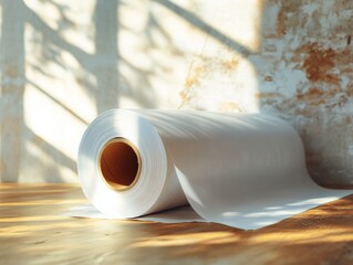 Sunlight on White Paper Roll, Printing Material, Large Format, paper roll, print media