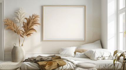 mockup frame in home interior