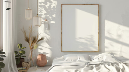 mockup frame in home interior