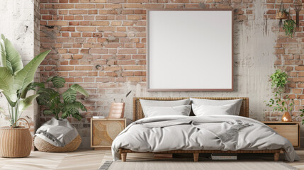 mockup frame in home interior
