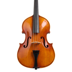 Fototapeta premium Acoustic elegance: close-up of a classical upright bass instrument isolated on transparent background