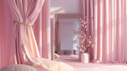 mockup frame in home interior