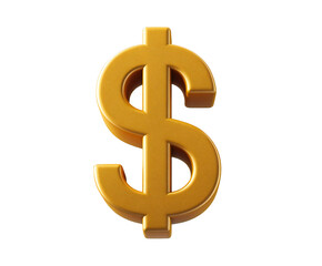 Fototapeta premium Golden Dollar Sign 3D Render Luxury Wealth Symbol Finance Success Business Icon Money Currency Financial Investment Marketing Economy Banking Profit Growth Economics Trade Commerce