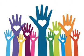 Obraz premium colorful hands of the world