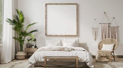 mockup frame in home interior